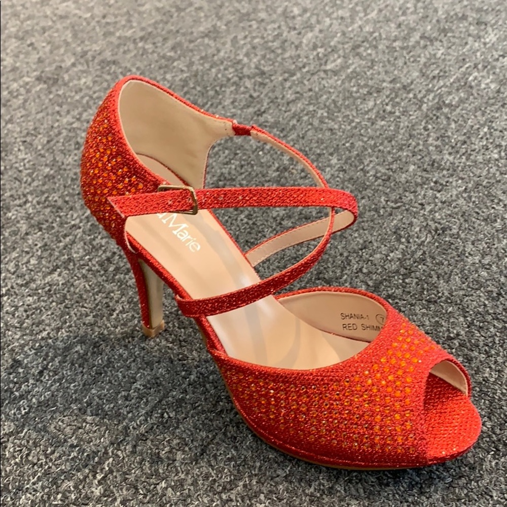 Red Strap Heels